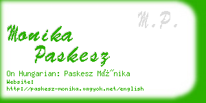 monika paskesz business card